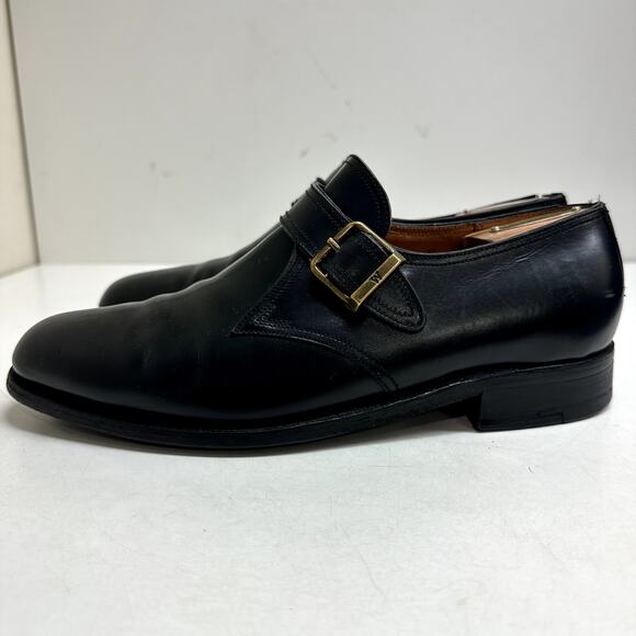 VERY GOOD J. M. Weston Simple Buckle Derby Single Monk Black Calf UK 6 / US 7 - Picture 3 of 13